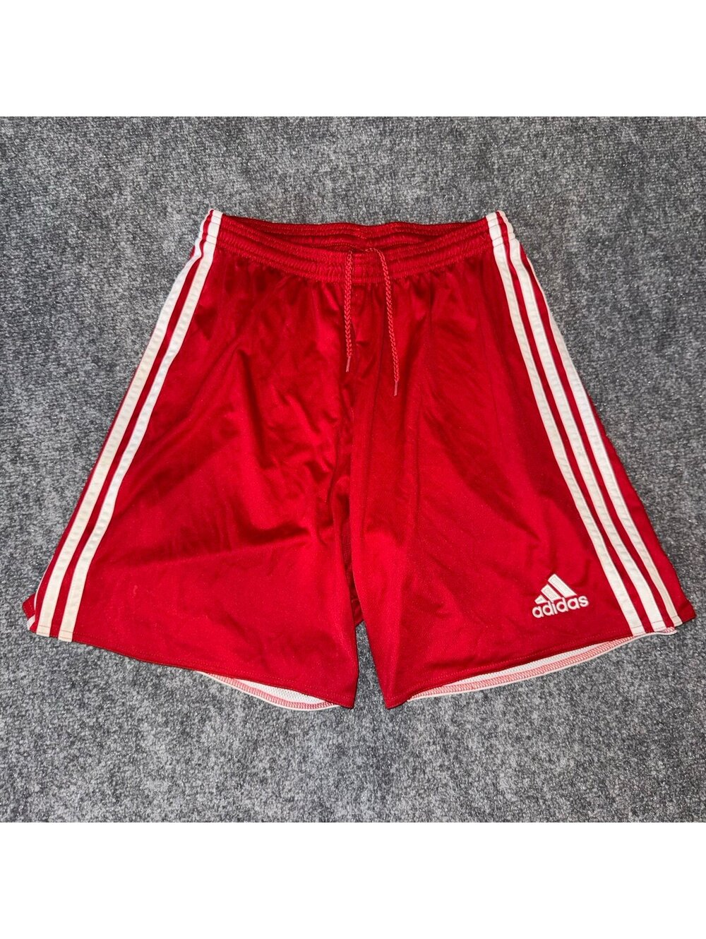 Adidas Red Athletic Shorts Mens MD Vtg y2k 90s Rare